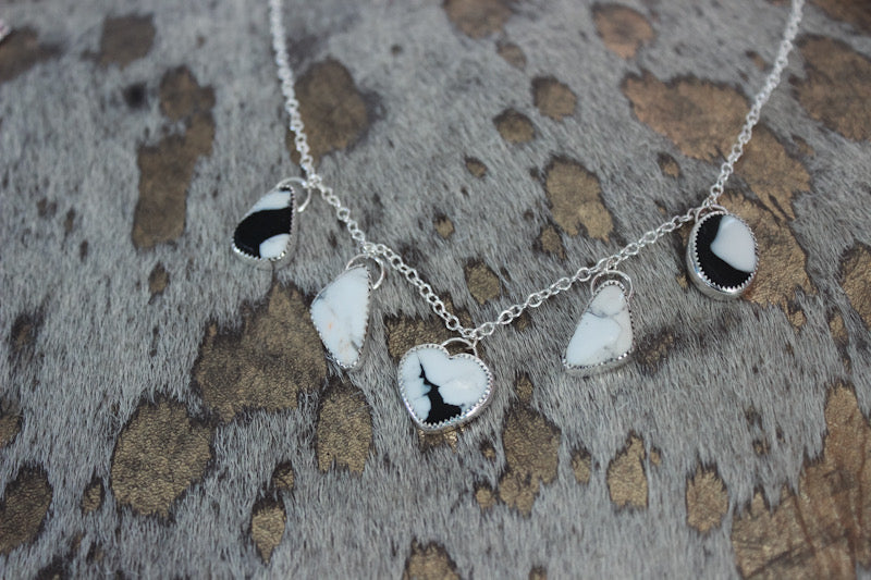 White Buffalo Charm Necklace