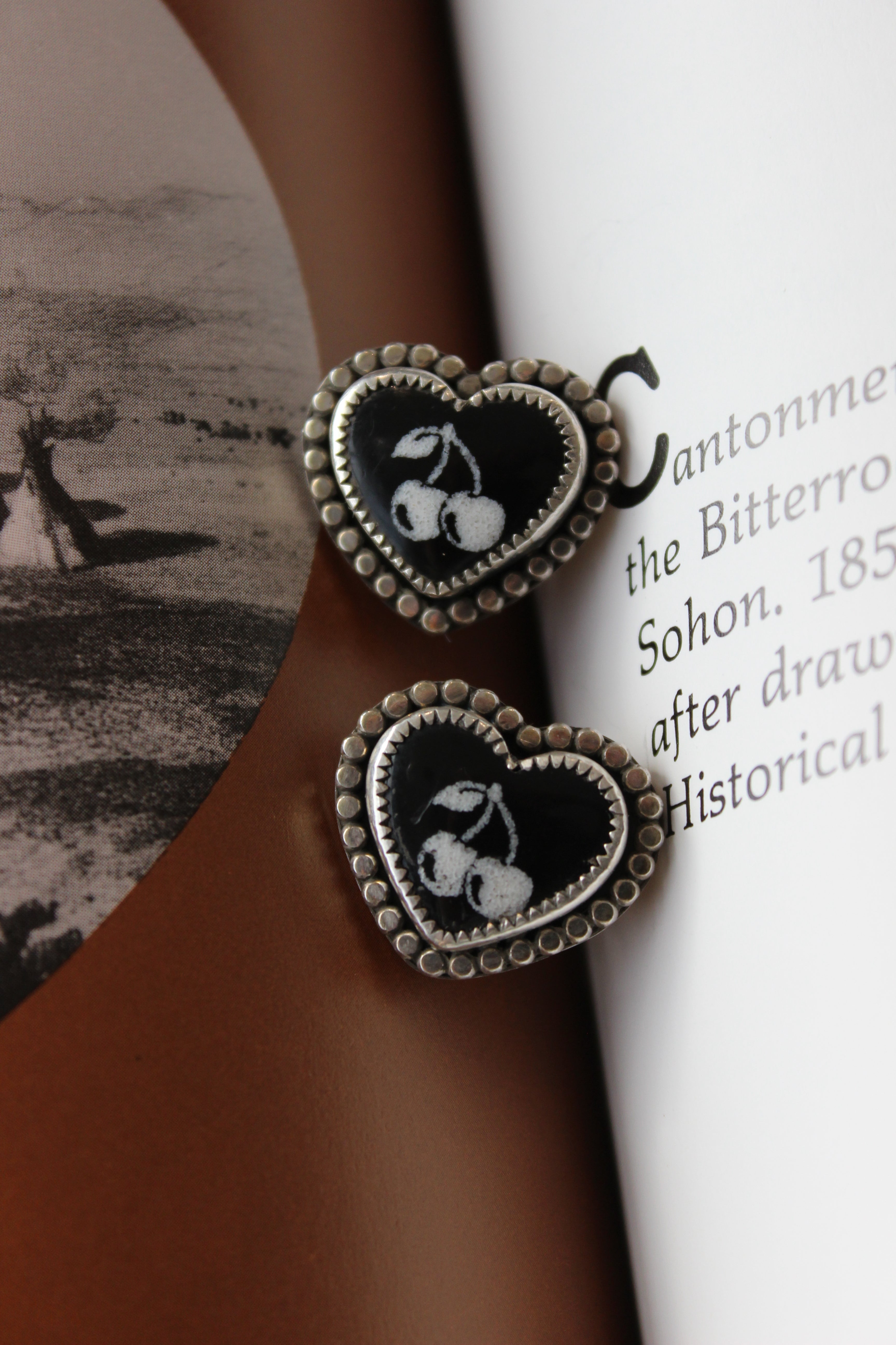 Cherry Heart Studs