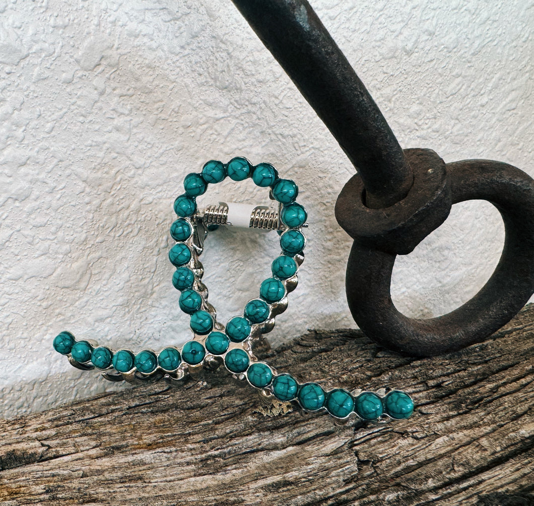 Small Faux Turquoise Clip