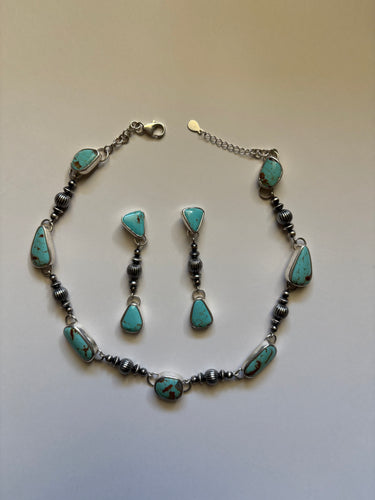 Tyrone Turquoise and Navajo Pearl set