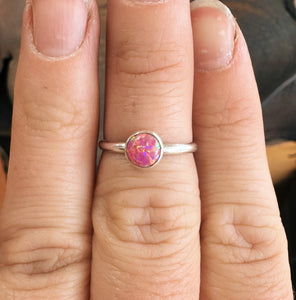 Pink Opalite Ring - Size 7