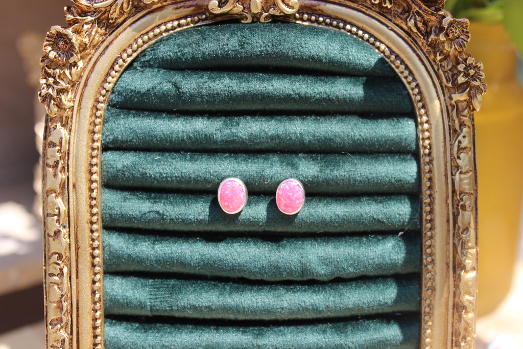 Pink Opalite Studs