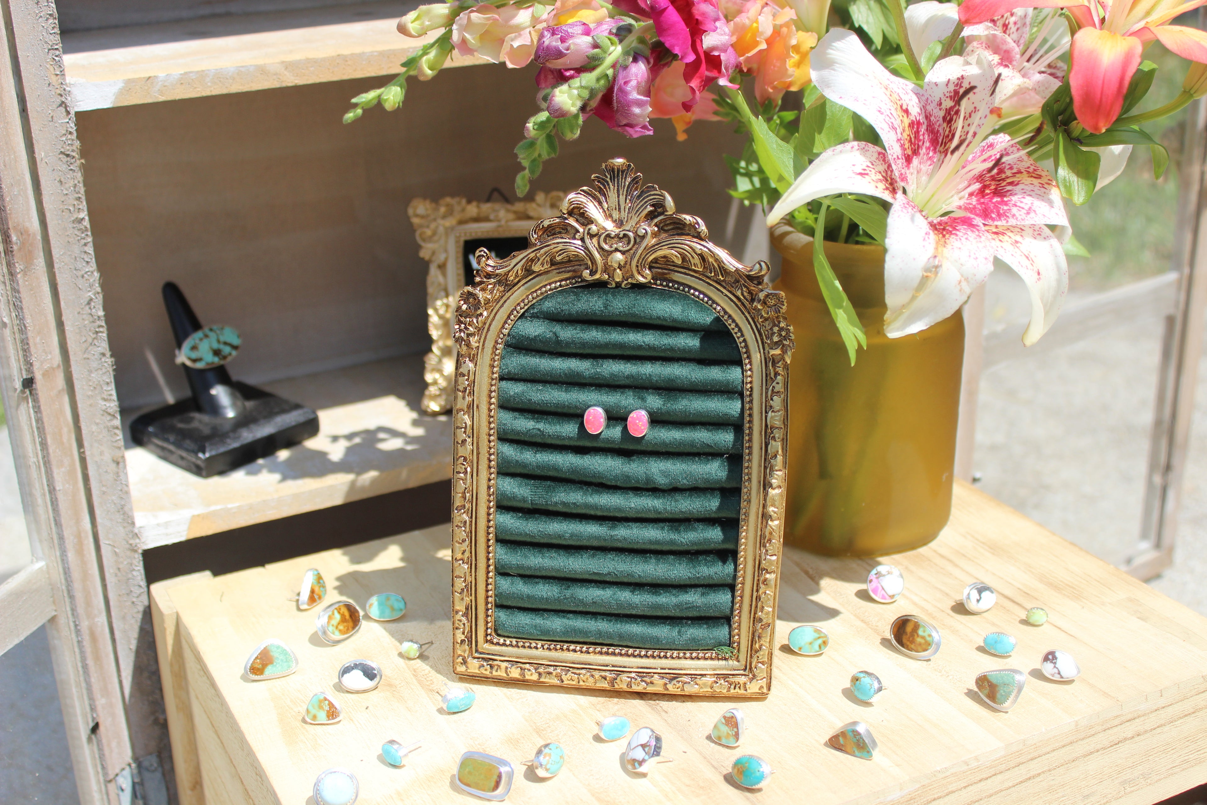 Pink Opalite Studs