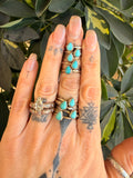 Dainty Kingman Teardrop Rings