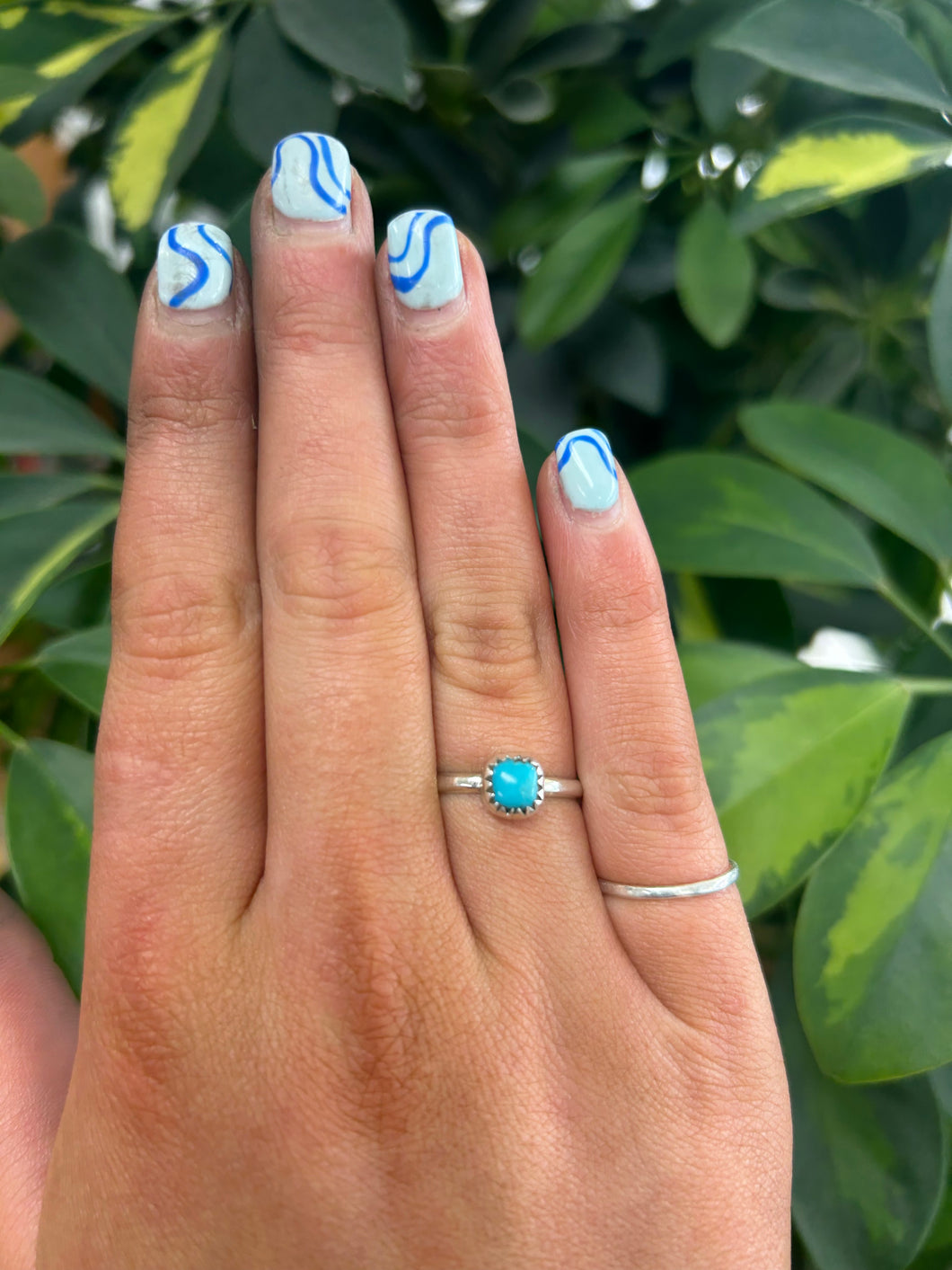 Mexican Turquoise Square Ring