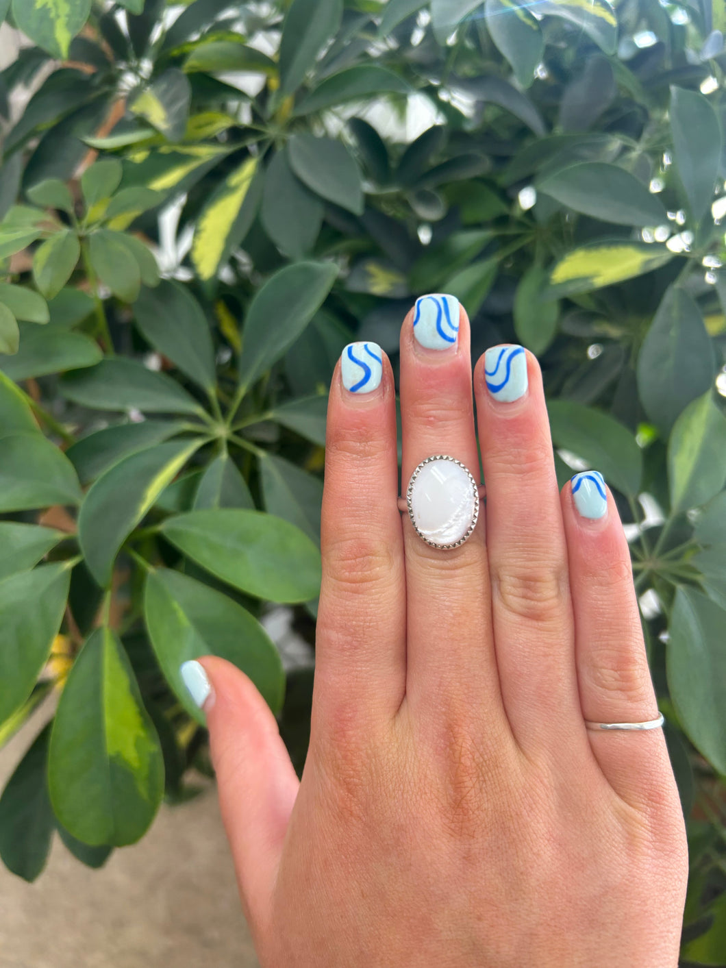 Mother Of Pearl Ring Size 5.5