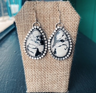 White Buffalo Earrings