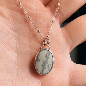 Chinese Writing Stone Necklace