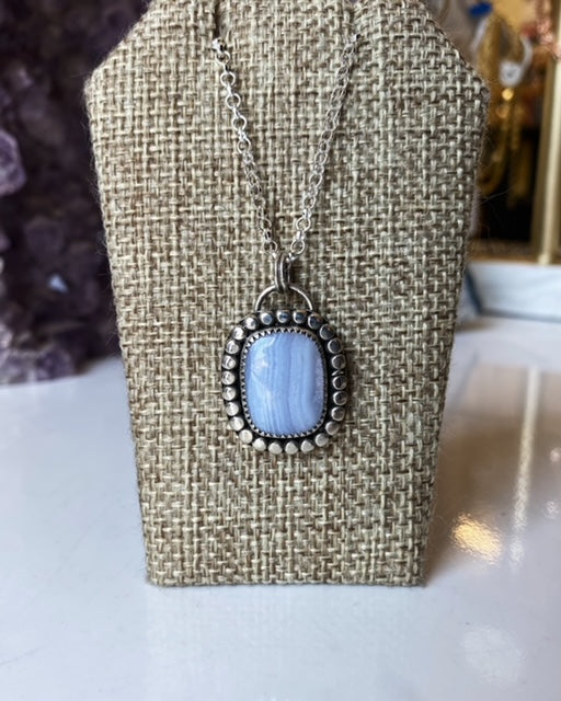 Blue Lace Agate Necklace