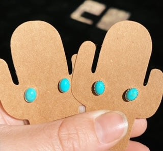 5mm Oval Turquoise Studs *multiple color options*