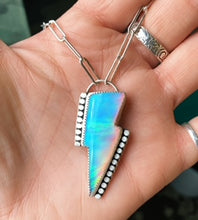 Load image into Gallery viewer, Opalite Lightning Bolt Necklace