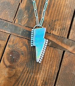 Opalite Lightning Bolt Necklace