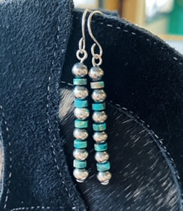 Navajo Pearl & Turquoise Earrings