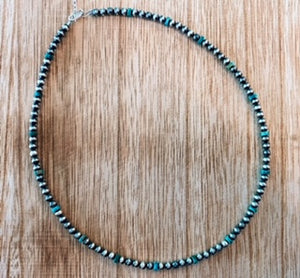 Kingman and Navajo Pearl Necklace